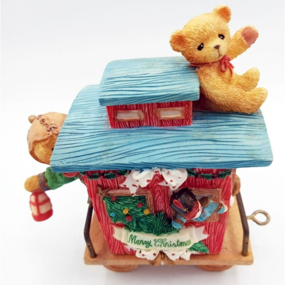 Cherished Teddies 219525 Casey in Caboose Car Figurine Enesco 1996 Friendship